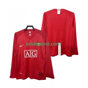Manchester United 2007 2008 Retro Domaći Nogometni Dres Dugim Rukavima